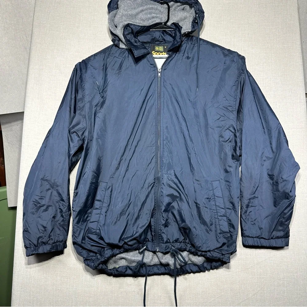 Vintage USA Pro Sports Nylon Jacket Men’s L Blue Full Zip